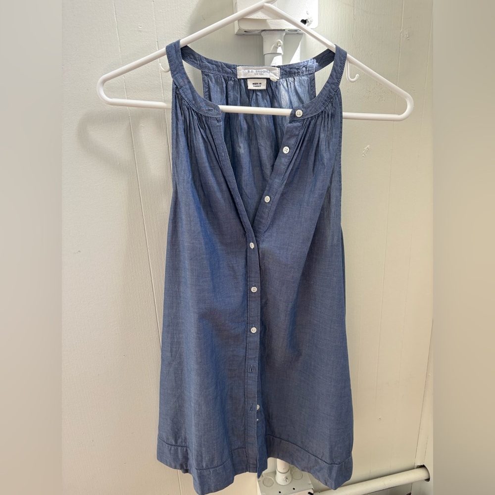 Women's Blue Sleeveless Top